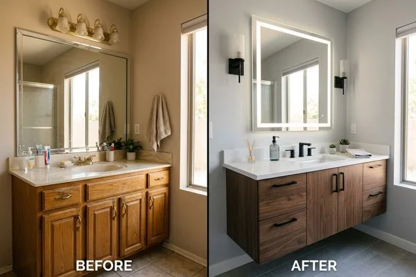 Outdated Bathroom Upgrade project 1 by Zona Floors