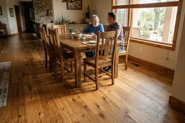 Engineered hardwood in dining room