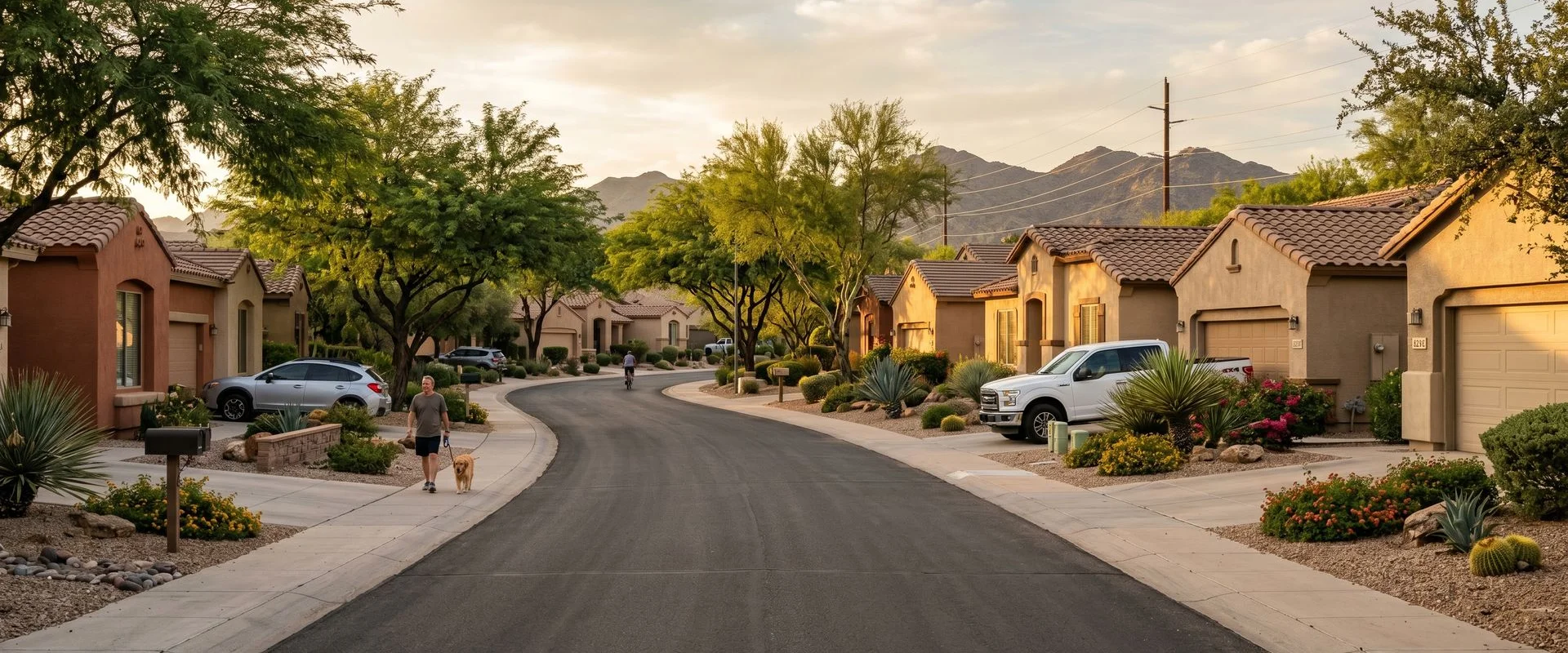 Residential neighborhood in Mesa, Arizona