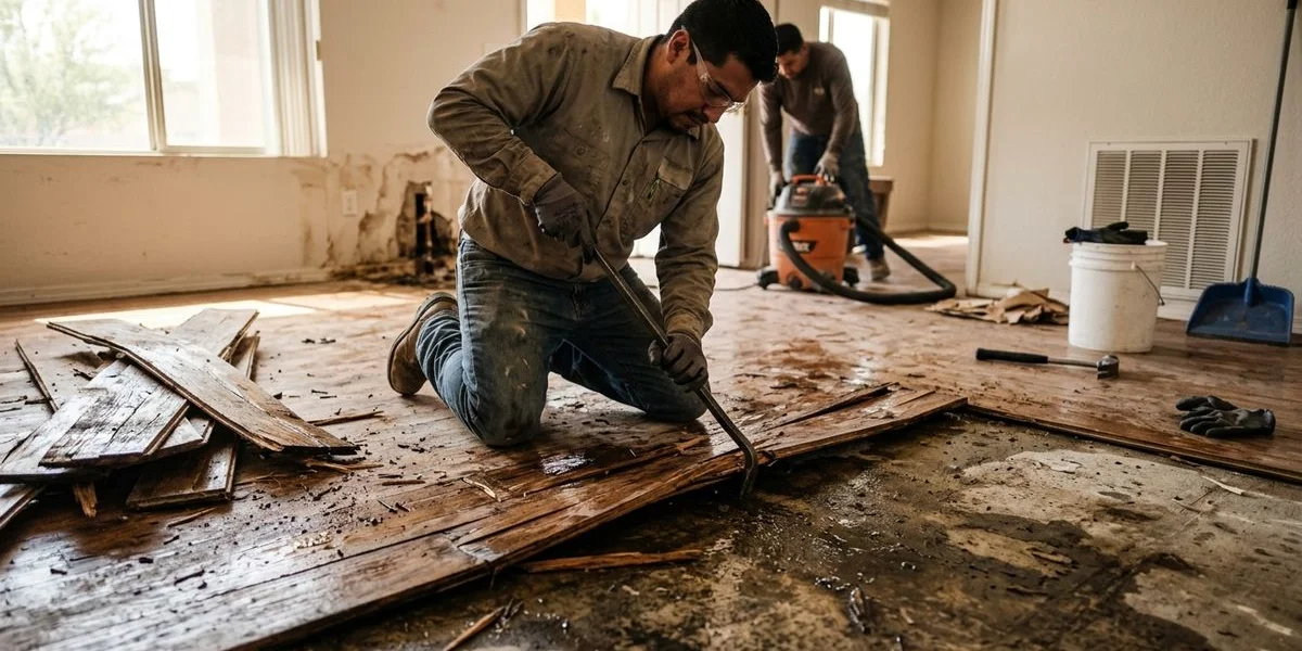 Water Damaged Floor Replacement services by Zona Floors in Tempe, Arizona